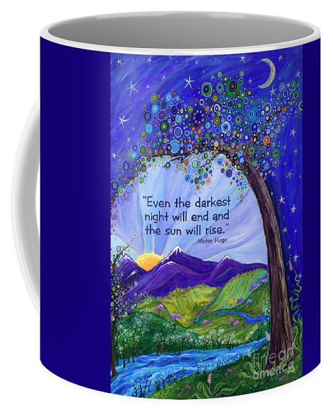 Dreaming Tree Coffee Mug featuring the painting Dreaming Tree with Quote #2 by Tanielle Childers