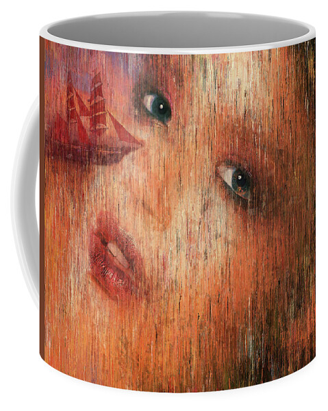 Portrait Coffee Mug featuring the painting Dreams 2 by Alex Mir