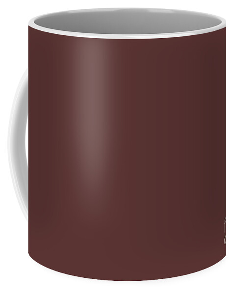Pink Solid Color Coffee Mug featuring the digital art Dreams of Autumn Dark Red Brown Solid Color Pairs To Sherwin Williams Arresting Auburn SW 6034 by PIPA Fine Art - Simply Solid