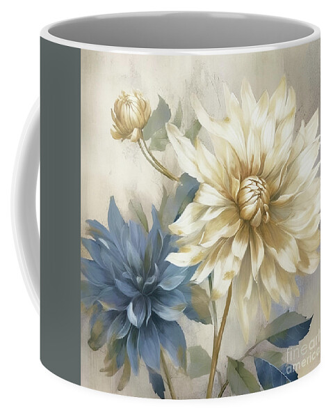 Dahlia Flowers Coffee Mug featuring the painting Dreamy Dahlia's by Tina LeCour