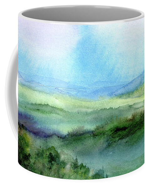 Watercolor Coffee Mug featuring the painting Dreamy by Lois Blasberg