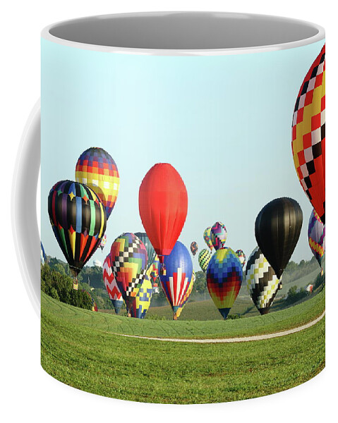 Balloon Coffee Mug featuring the photograph Drifting by Lens Art Photography By Larry Trager