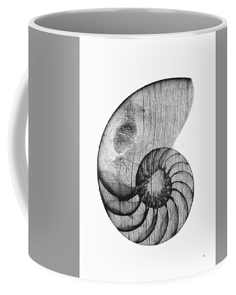 Beach Decor Coffee Mug featuring the photograph Driftwood Nautilus -ray Beach art by Roy Livingston