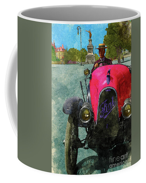 Mexico City Coffee Mug featuring the digital art Driving in Mexico City by Marisol VB