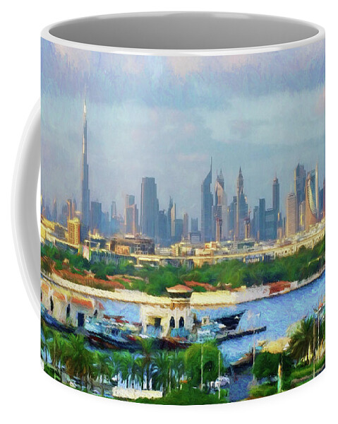 Dubai Coffee Mug featuring the photograph Dubai UAE Skyline by Scott Cameron