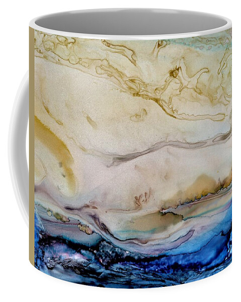Cloud Coffee Mug featuring the painting Dune walk by Angela Marinari