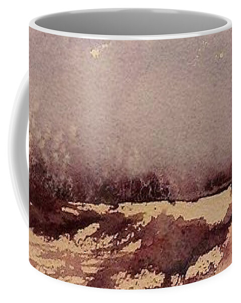 Watercolor Coffee Mug featuring the painting Dunes by Eunice Miller
