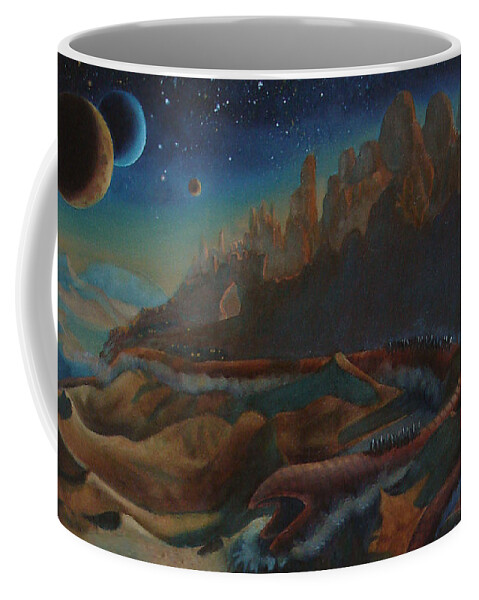 Dune Coffee Mug featuring the painting Dunescape by Ken Kvamme