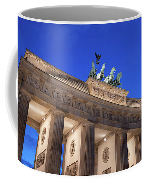 Berlin Coffee Mug featuring the photograph Dusk At Brandenburg Gate In Berlin by Artur Bogacki