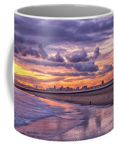 Twilight Coffee Mug featuring the photograph Dusk at Seal Beach by Tom Kelly