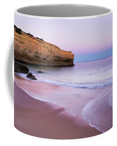Algarve Coffee Mug featuring the photograph Dusk in Albandeira Beach by Angelo DeVal