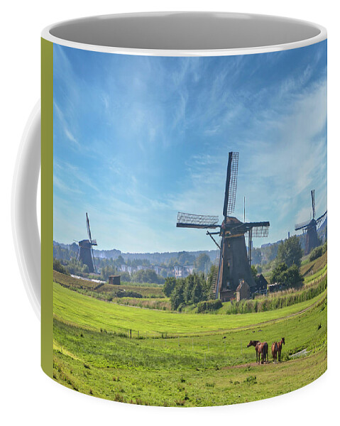 Windmills Coffee Mug featuring the photograph Dutch Landscape by Jurgen Lorenzen