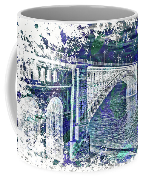 Eads Bridge Coffee Mug featuring the digital art Eads Bridge by Randall Allen