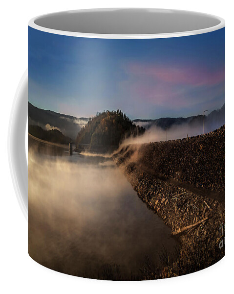 Morning Coffee Mug featuring the photograph Early Morning Fog on South Holston by Shelia Hunt