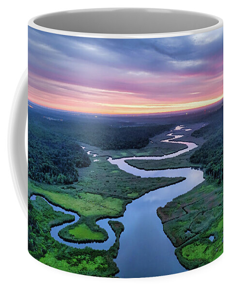 River Coffee Mug featuring the photograph Early Morning Meanders by Sean Mills