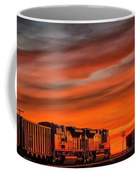 Train Coffee Mug featuring the photograph Early to Work by Steve Sullivan