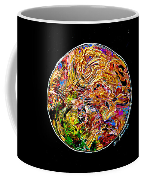 Wall Art Coffee Mug featuring the painting Earth Medalia in Motion  by Ellen Palestrant