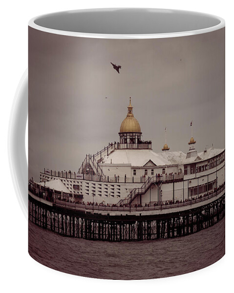 Eastbourne International Airshow Coffee Mug featuring the photograph Eastbourne flyover by Andrew Lalchan