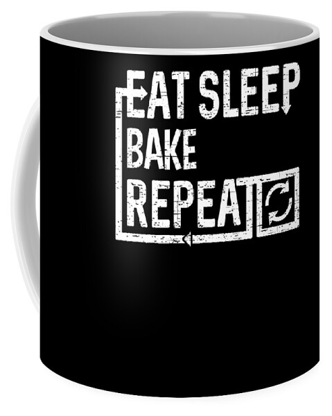 Cool Coffee Mug featuring the digital art Eat Sleep Bake by Flippin Sweet Gear