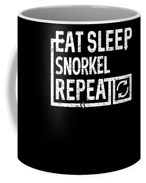 Cool Coffee Mug featuring the digital art Eat Sleep Snorkel by Flippin Sweet Gear