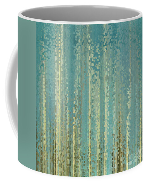 Ecclesiastes; Aqua; Green; Blue; Coffee Mug featuring the painting Ecclesiastes 3 20. From The Dust by Mark Lawrence