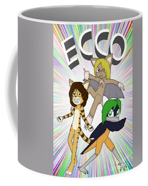 Cartoon Coffee Mug featuring the digital art Ecco by Jayson Halberstadt