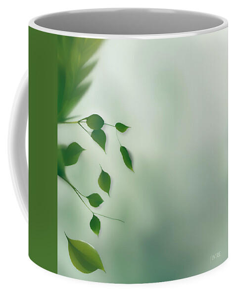 The Garden Coffee Mug featuring the mixed media Eden by John Emmett