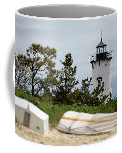 Edgartown Coffee Mug featuring the photograph Edgartown Light and White Boats by Denise Kopko