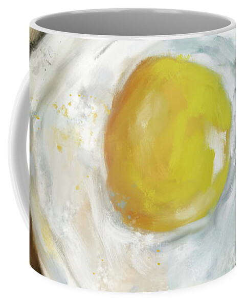 Egg Coffee Mug featuring the painting Egg On Toast by Jai Johnson