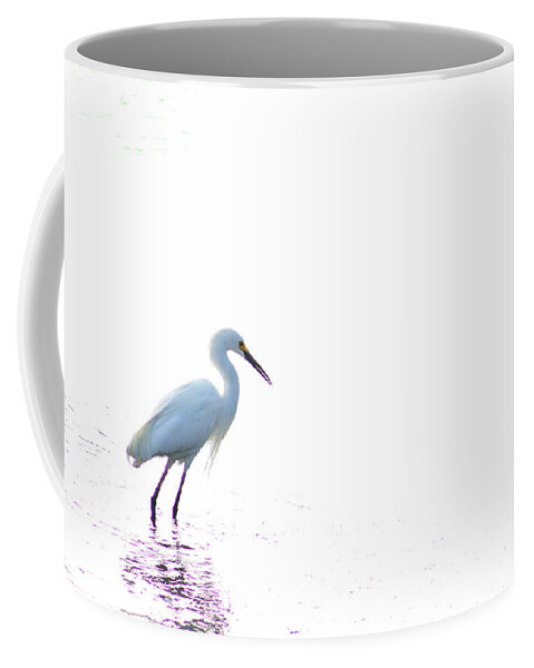 Bird Coffee Mug featuring the digital art Egret Exposed by Kathleen Illes