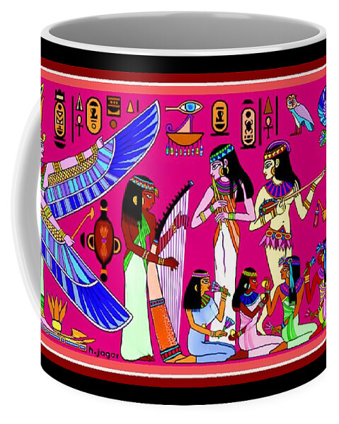 Egypt Coffee Mug featuring the mixed media Egyptian Glory by Hartmut Jager