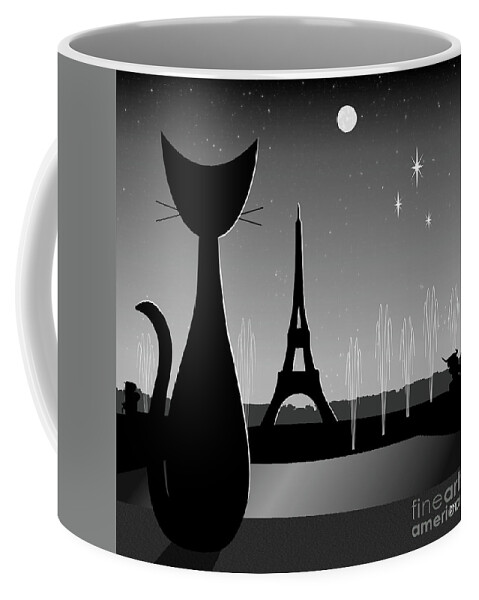 Eiffel Tower Coffee Mug featuring the digital art Eiffel Tower by Donna Mibus