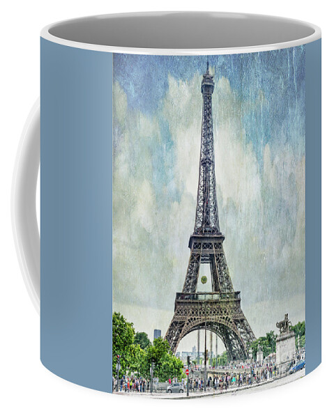Eiffel Tower Coffee Mug featuring the photograph Eiffel Tower, Paris, France by Elaine Teague