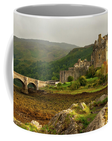 Scotland Coffee Mug featuring the photograph Eilean Donan Castle in the loch Alsh at the highlands of Scotlan by Michalakis Ppalis