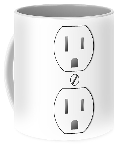Halloween Coffee Mug featuring the digital art Electrical Outlet Halloween Costume by Flippin Sweet Gear