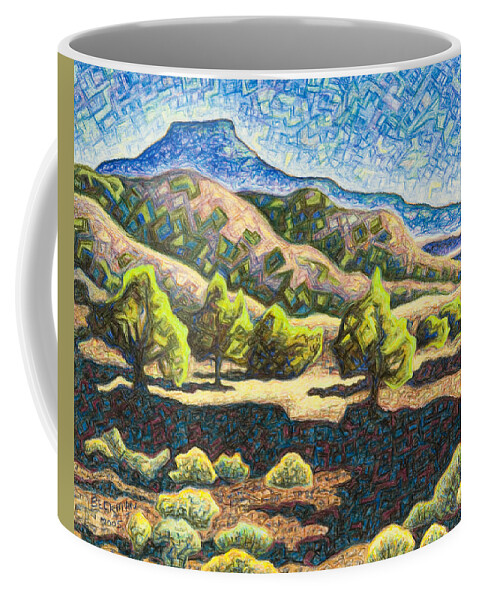 Electromagnetic Observation #3 Coffee Mug featuring the pastel Electromagnetic Observation #3 by Dale Beckman