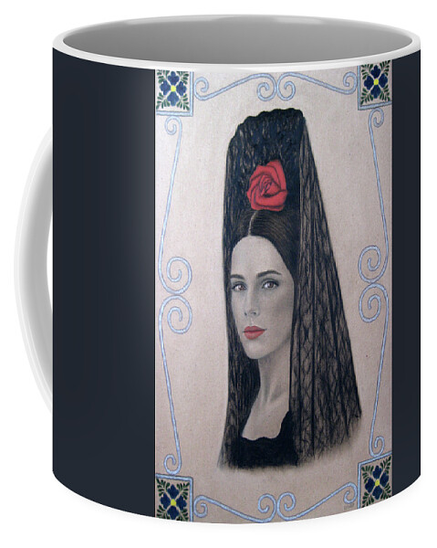 Elena Coffee Mug featuring the painting Elena by Lynet McDonald