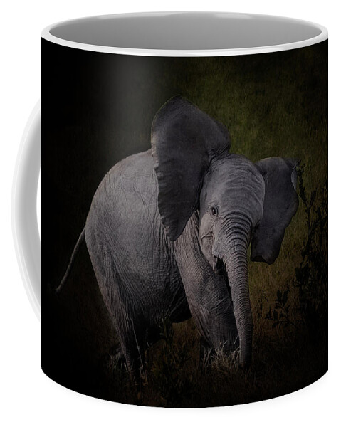 Elephant Coffee Mug featuring the photograph Elephant Calf by Diana Andersen