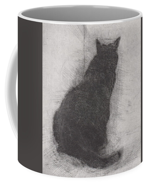 Cat Coffee Mug featuring the drawing Ellen Peabody Endicott - etching - cropped version by David Ladmore