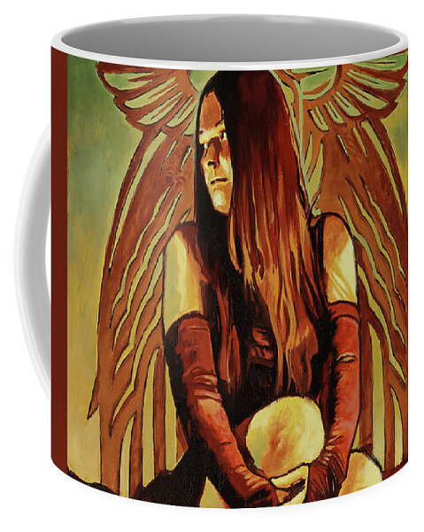 Girl Coffee Mug featuring the painting Empress Magicka by Sv Bell