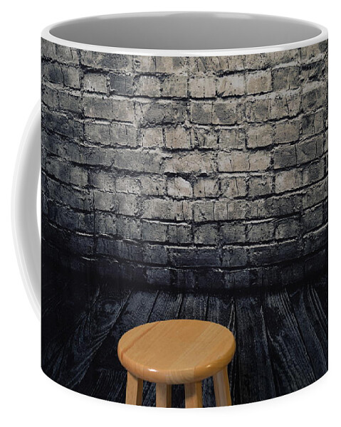 Stool Coffee Mug featuring the photograph Empty Stage by James Cousineau