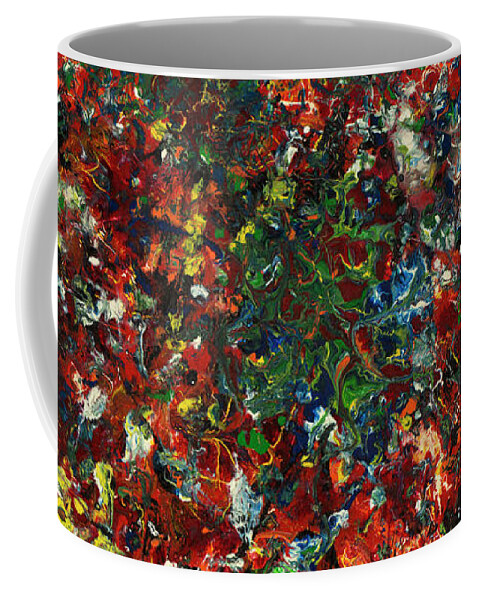 Abstract Coffee Mug featuring the painting Enamel 1 by James W Johnson