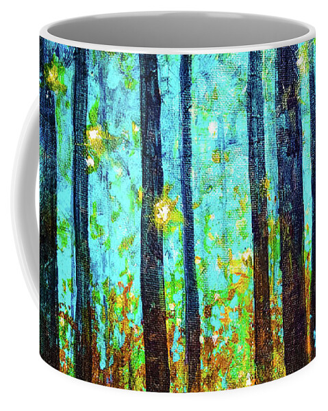 Enchanted Coffee Mug featuring the mixed media Enchanted Forest by Zan Savage