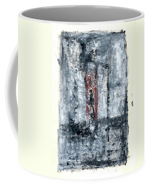 Gouache On Paper Coffee Mug featuring the painting Enclosed Figure by David Euler