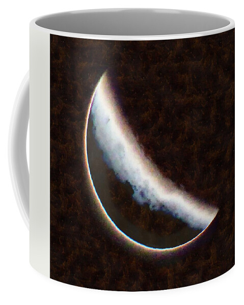 Moon Coffee Mug featuring the mixed media End of a Lunar Eclipse by Christopher Reed