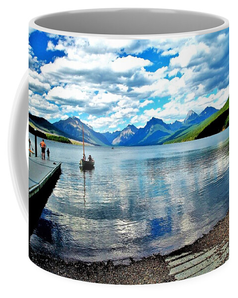 Lake Mcdonald Coffee Mug featuring the photograph End To That Perfect Day Montana by William Rockwell