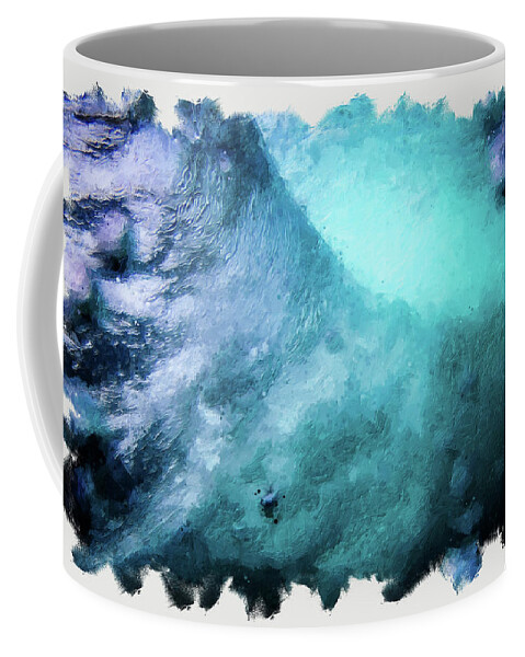 Endless Coffee Mug featuring the painting Endless Ocean - 04 by AM FineArtPrints