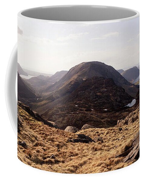 Panorama Coffee Mug featuring the photograph Ennerdale and Buttermere Valleys Lake District by Sonny Ryse