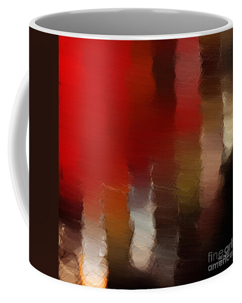 Red Coffee Mug featuring the painting Ephesians 6 12. The Unseen Battle- ReMastered by Mark Lawrence