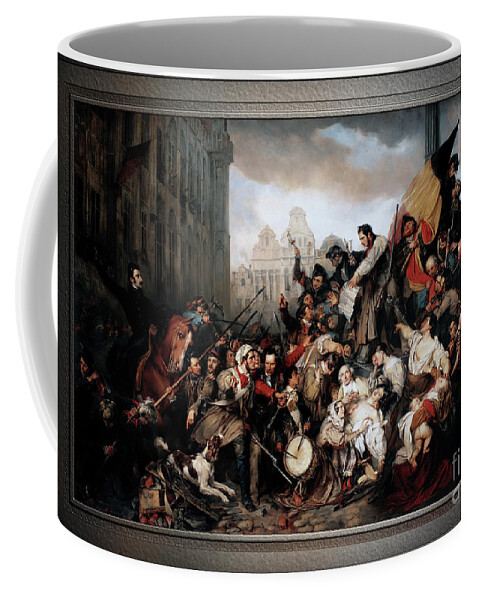 Episode of the September Days 1830 by Gustave Wappers Fine Art Xzendor7 Old Masters Reproductions Coffee Mug by Xzendor7